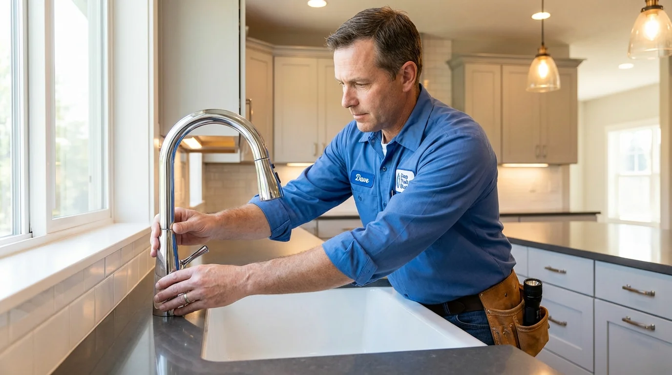 Kitchen faucet installation by Johns Plumbing LLC in Forman