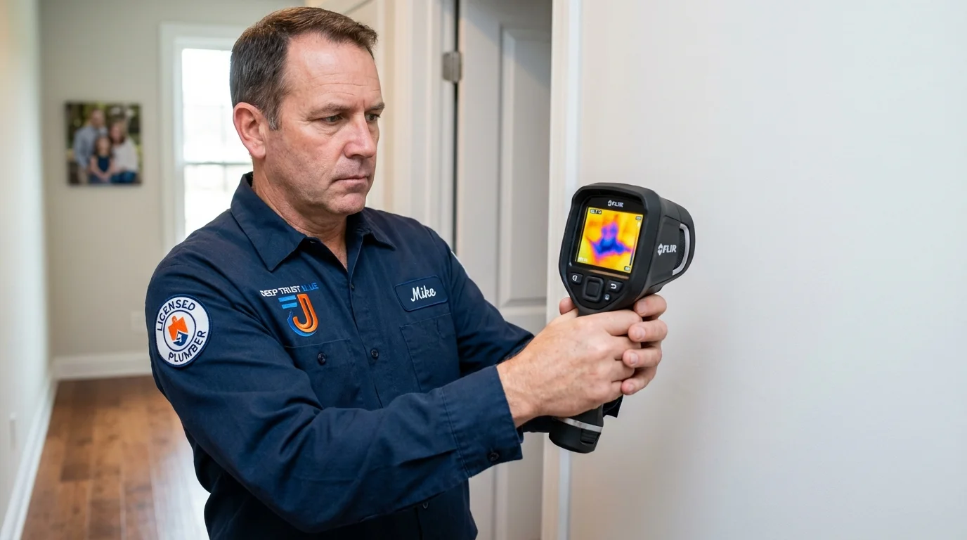 Thermal imaging leak detection by Johns Plumbing LLC in Forman
